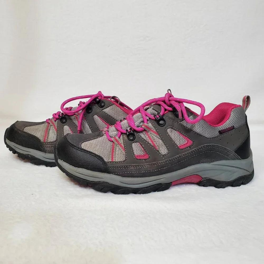 Bearpaw Hiking Shoes Pink & Grey Walking Hiker Activewear Women's Size 10 - Picture 8 of 11